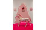 Photo of a pink porcelain horse