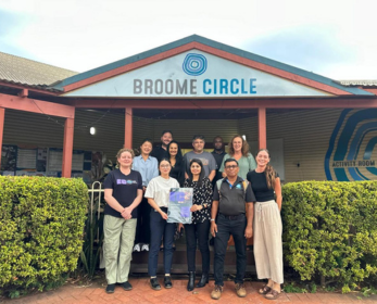 The Broome Circle Team in front of their office, with the ECU Tax Clinic Team.