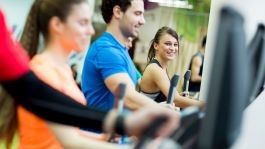 Students at the gym