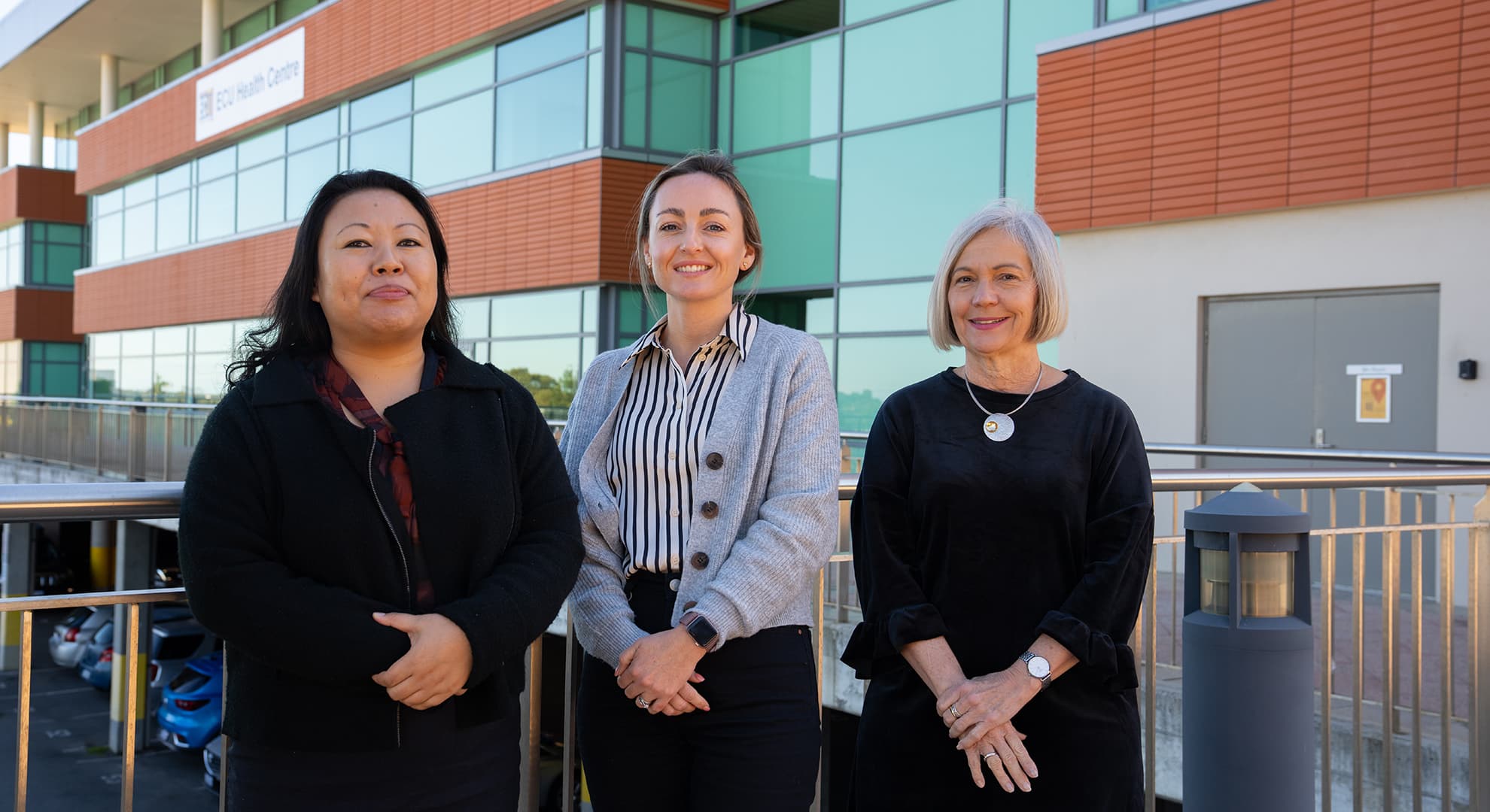 Dr Sonam Pelden, student Danielle Hayman and ECU Lecturer Karen Dare.