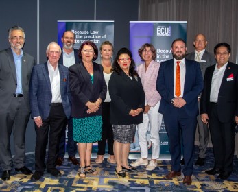 L-R Professor Arshad Omari, Dr Rodney Peyton, Professor Peter Galvin, Cav Maria Saraceni, Assoc Professor Kate Blackwood, Professor Maryam Omari, Dr Sophie Davison, Ryan Martin, Arron Jackson and  Assoc Professor Joshua Aston 