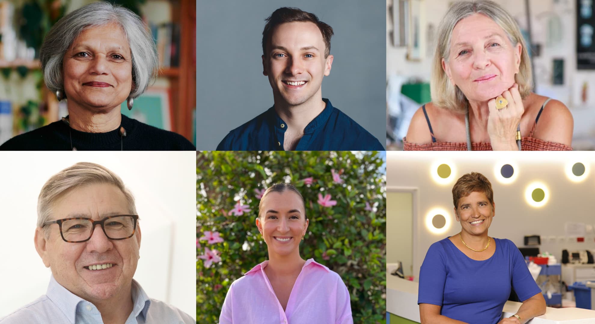 Faces of ECU alumni and staff who are finalists in the Western Australian of the Year Awards 2024.