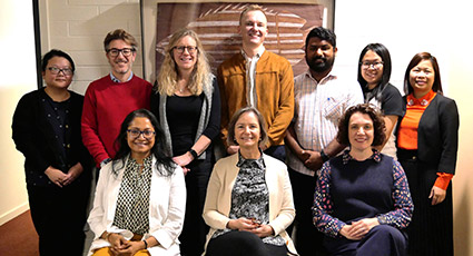 Group shot of all the researchers and team members within the SAGE Futures Lab at ECU