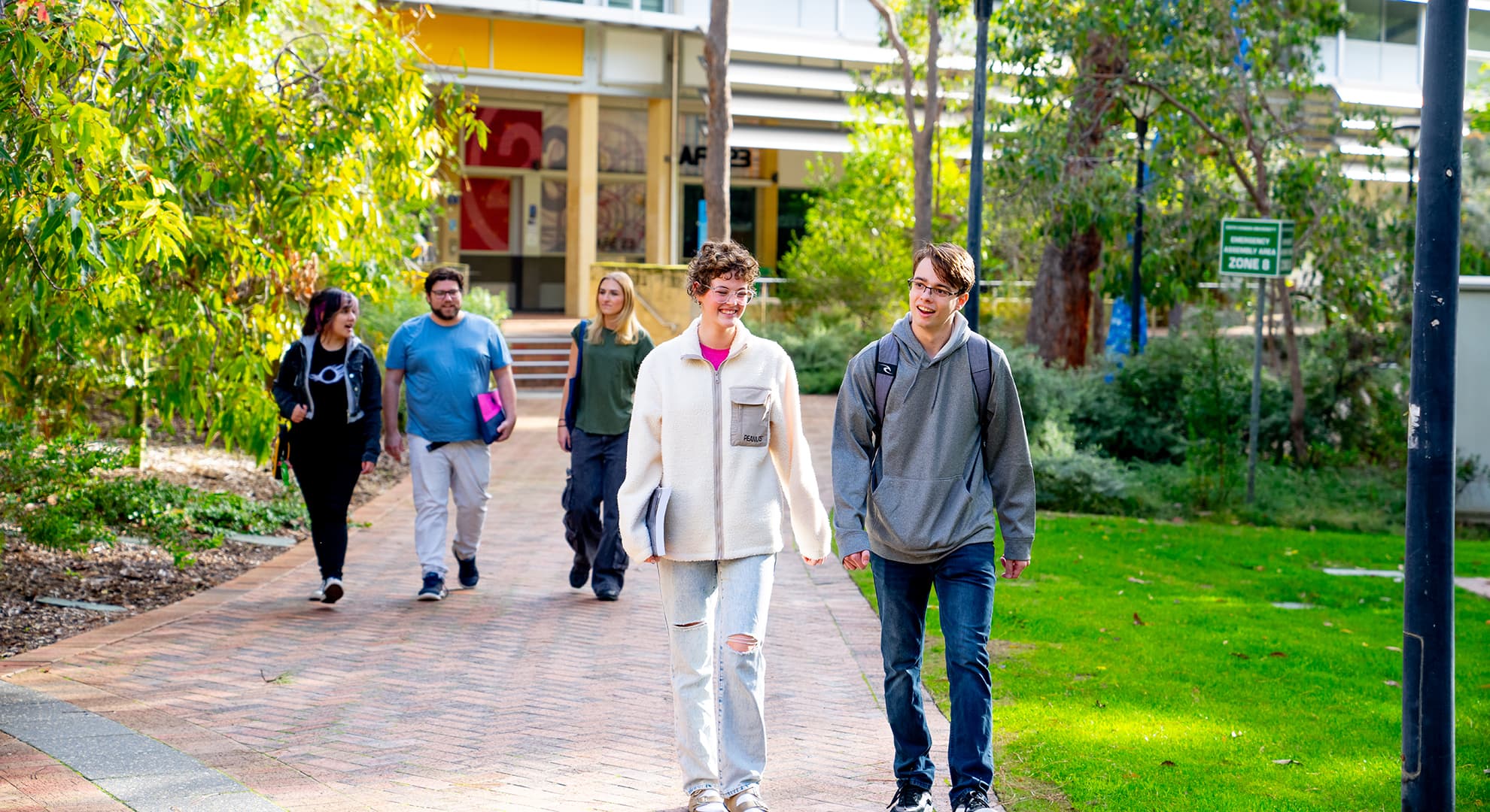 Group of university students