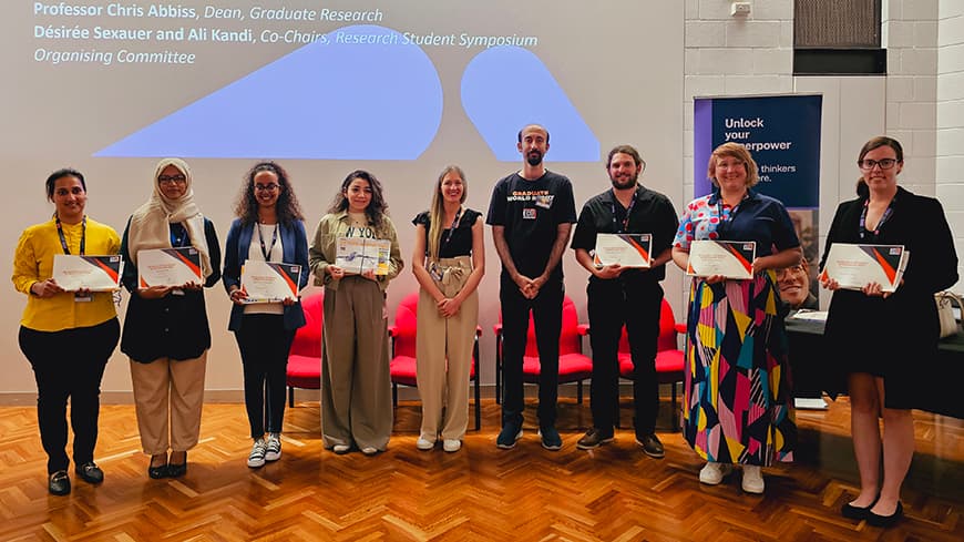 Award winners at the 2024 Research Student Symposium.