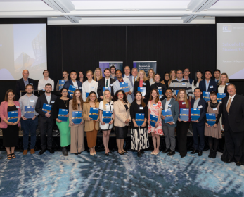 Executive Dean, Professor Maryam Omari and the Prize Winners