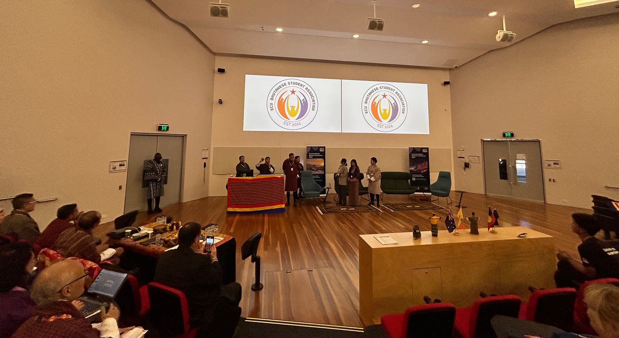 A lecture theatre hosting the Australia-Bhutan Conference.