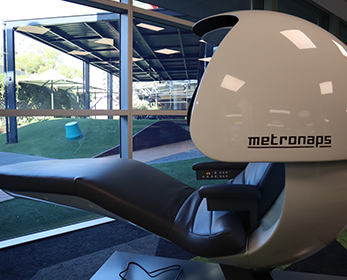 One of the new sleep pods in position at Joondalup Campus Library.