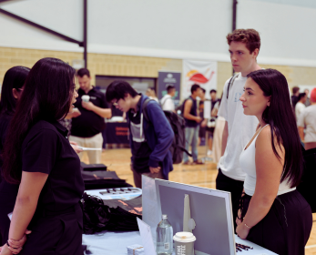 Students networking at the SBL Career Fair 2025