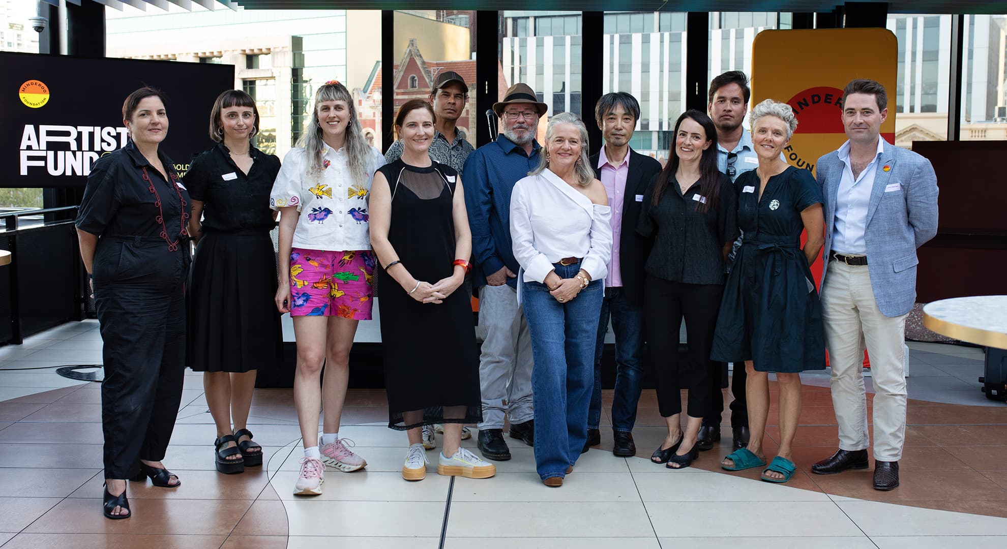 a group of Minderoo Artist fund recipients.